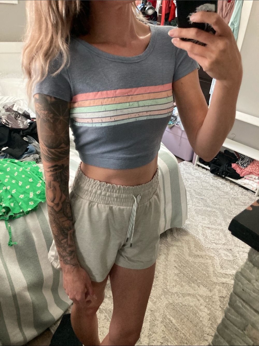 Cropped Striped Tee - Picture 5 of 5